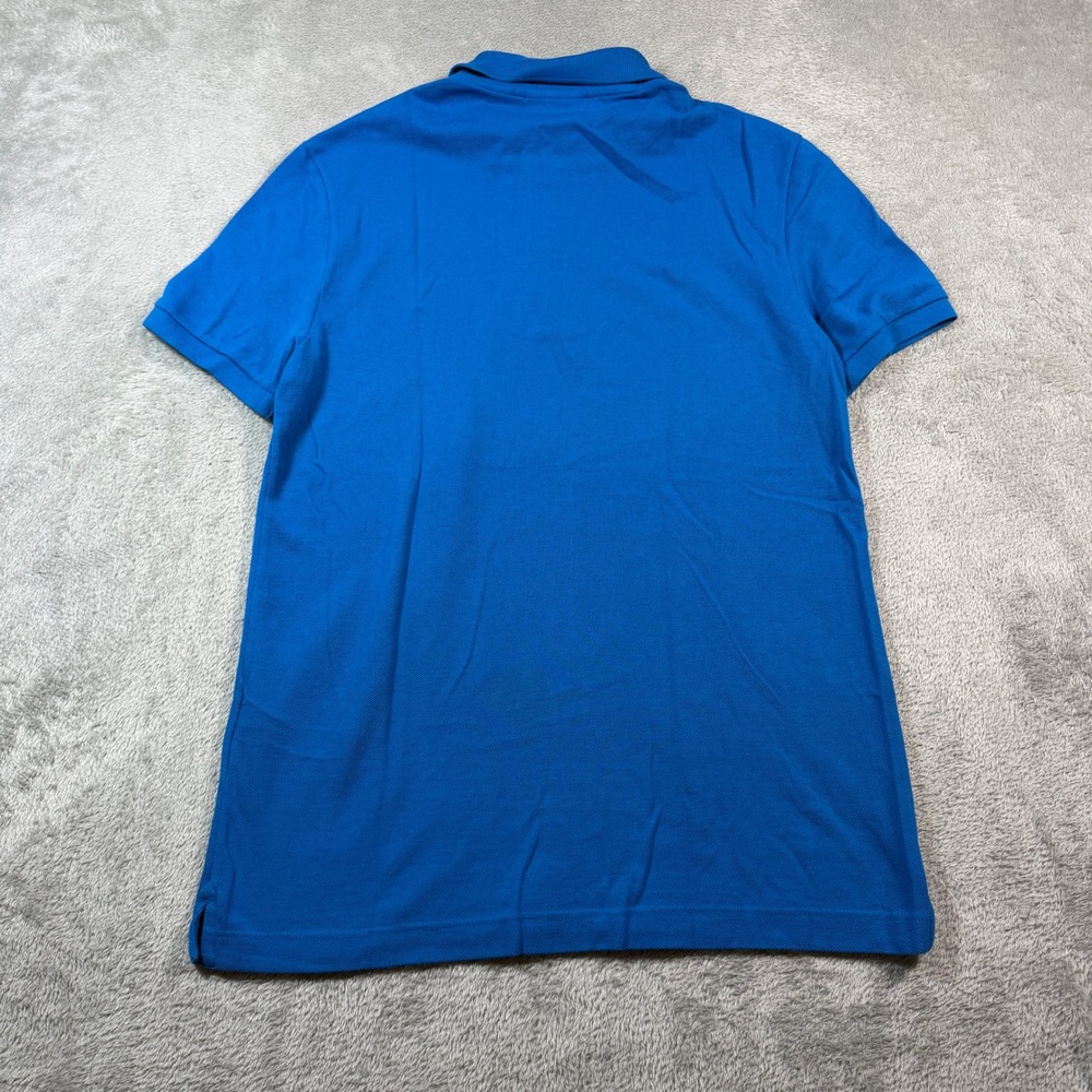 Lacoste Pique Polo Shirt Mens Medium Blue Slim Fit Short Sleeve Preppy Classic - Picture 2 of 7